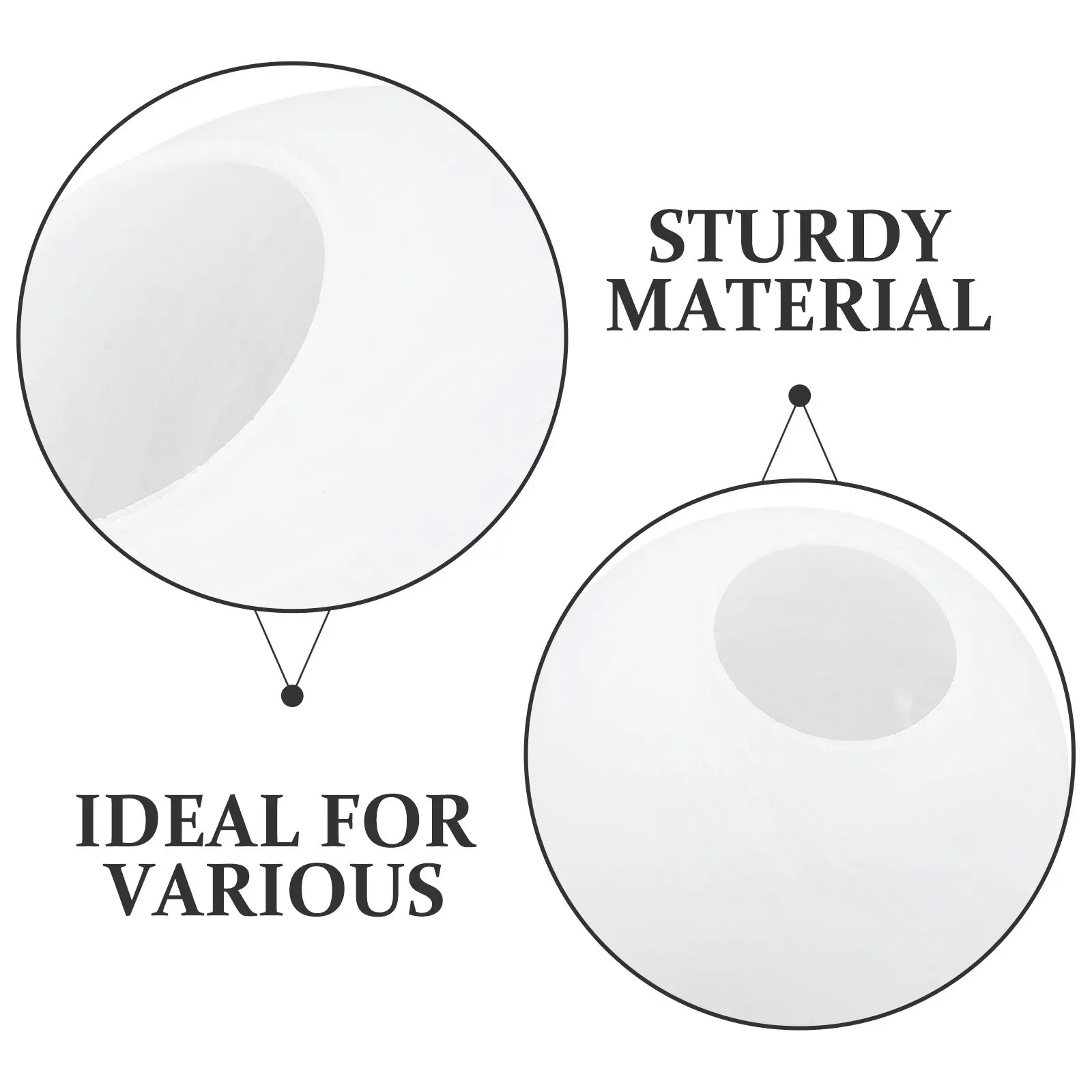 White Frosted Glass Lampshade Globe Style Round Sphere Light Cover for Pendant Ceiling Table Lamp E14 70Mm Opening Dustproof