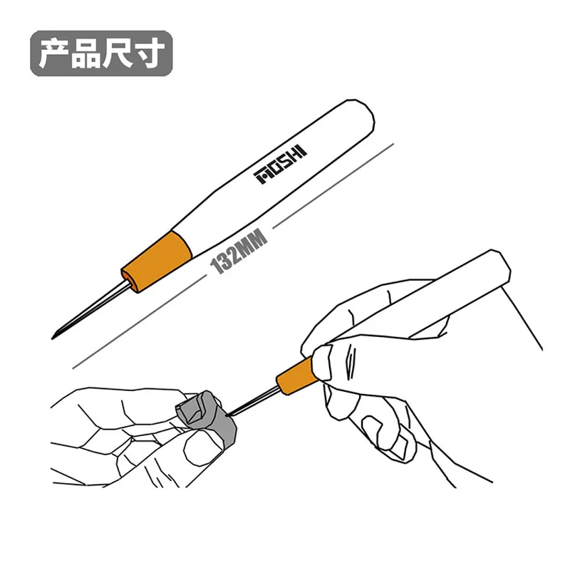MOSHI Model Entry Level Engraving and scribing knife Wooden Handle Chisel GK Line Cutter For Assembly Model Building Tools