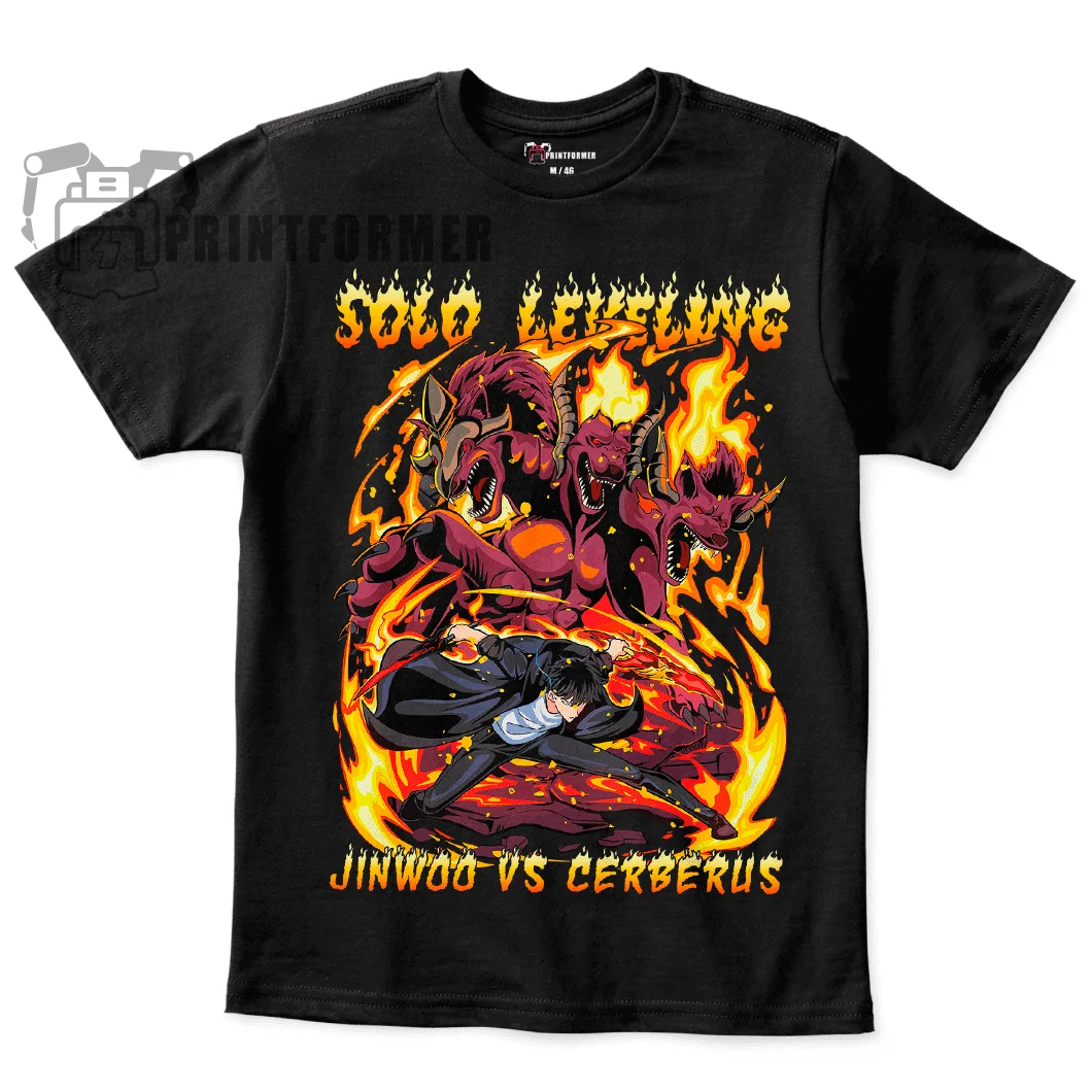 Solo Leveling T-Shirt Sung Jinwoo Liu Zhigang Anime Jonas Reiji Shirt All Size 100 Cotton