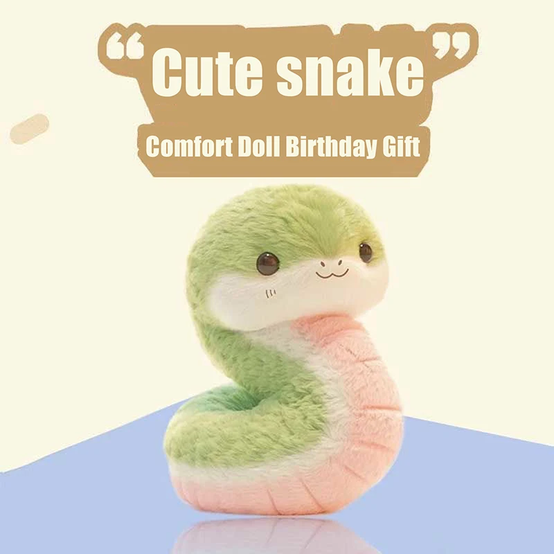 

New Cute Little Snake Plush Toy Comfort Doll Snake Rag Doll Children's Birthday Gift For Girlfriend 25 Cm
