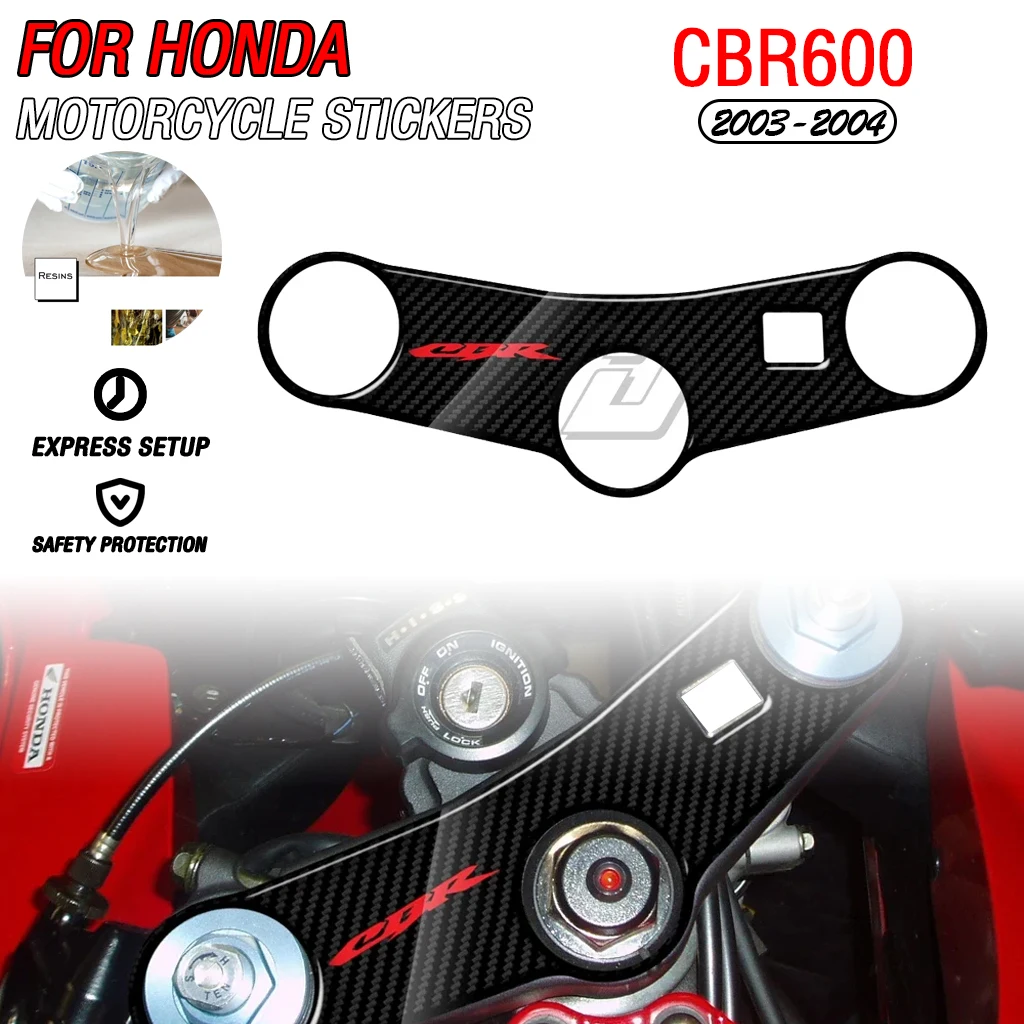 

Suitable for 2003-2004 Honda CBR600 Motorcycle 3D Carbon Fiber Appearance Trident Rear Guard Sticker Decoration