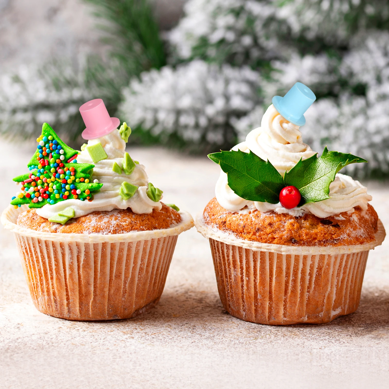 

Mini Plastic Hat for DIY Crafts Party Supplies Christmas Decorations Plastic Hats Colorful Ornaments Toy Accessories