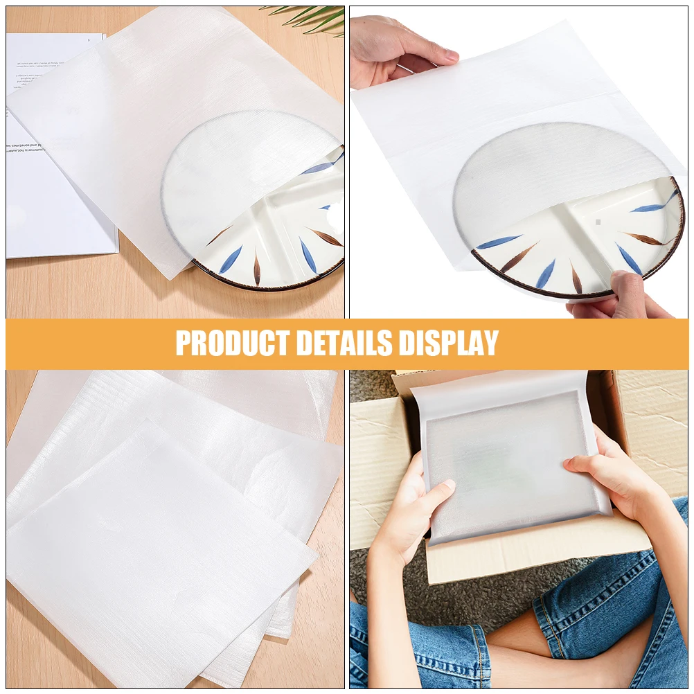 150 Buah Tas Katun Kantong Pembungkus Busa Pelindung Pelat Perlengkapan Bergerak Pelindung Pelat untuk Kit Kaca Kemasan Piring Bergerak