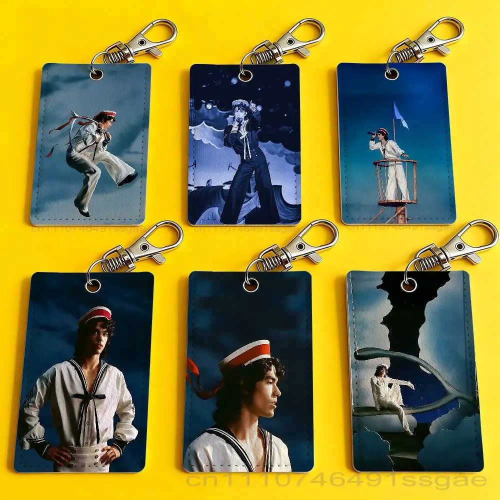 

C-Conan G-Gray Wishbone Card Holder Keychain Badge Holder Card Pass Hang Rope Lariat Lanyard for Key Rings Accessories Gift