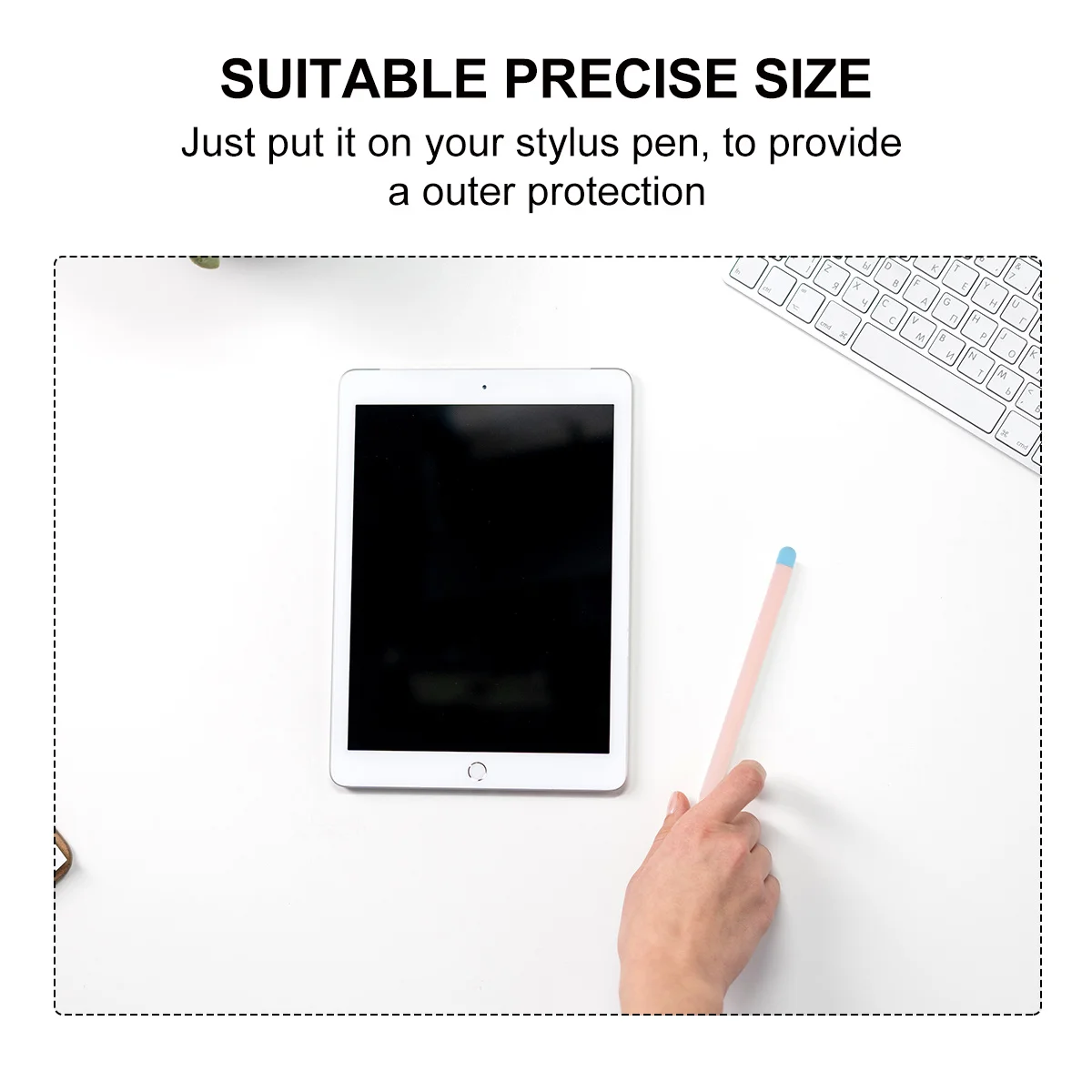 

Stylus Pen Cover Silicone Protective Sleeve Compatible Pencil 2 Soft Grip Non-Slip Scratch Resistant Stylus Protector Case