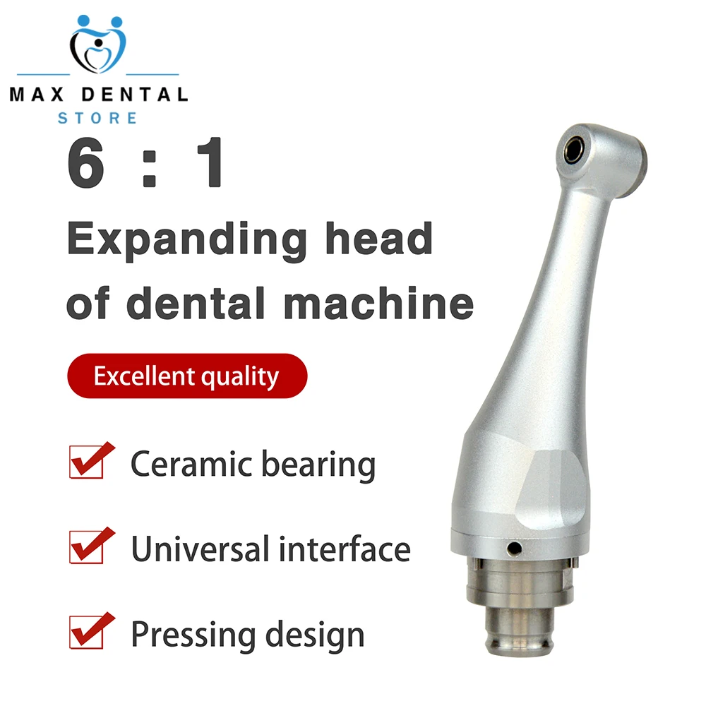 جزء رأس زاوية كونترا للأسنان 6:1 لقبض نقار الخشب مع زر ضغط لطبيب الأسنان