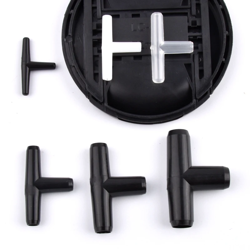 3~10mm Flat Mouth Tee Connector Aquarium Tracheal Joint Air Pump Hose Connectors Water Tube Joints Plastic Equal Dia 3-Ways