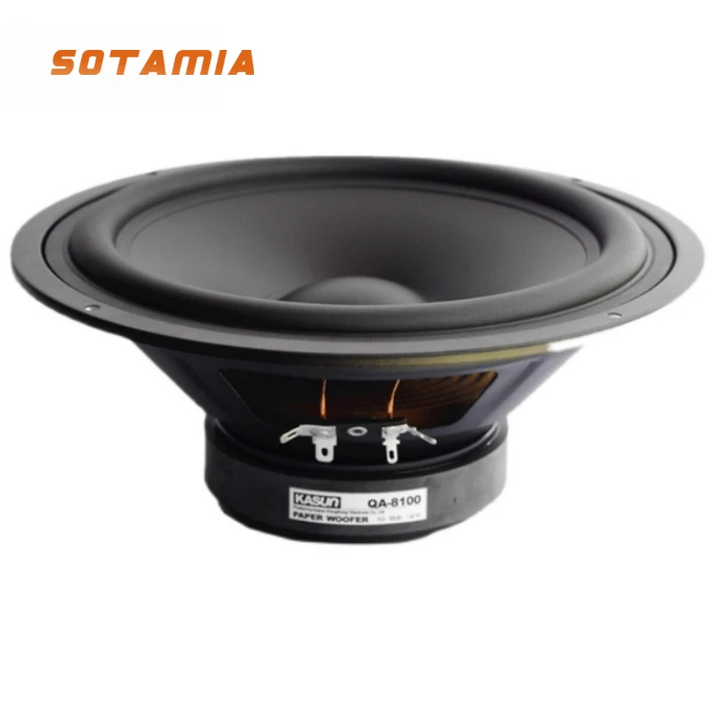 

SOTAMIA, 1 шт., 8-дюймовый басовый аудиодинамик, 8 Ом, 140 Вт, чугунная рамка, резиновый край, матовый лоток для бумаги, HIFI динамик, бытовой НЧ-динамик