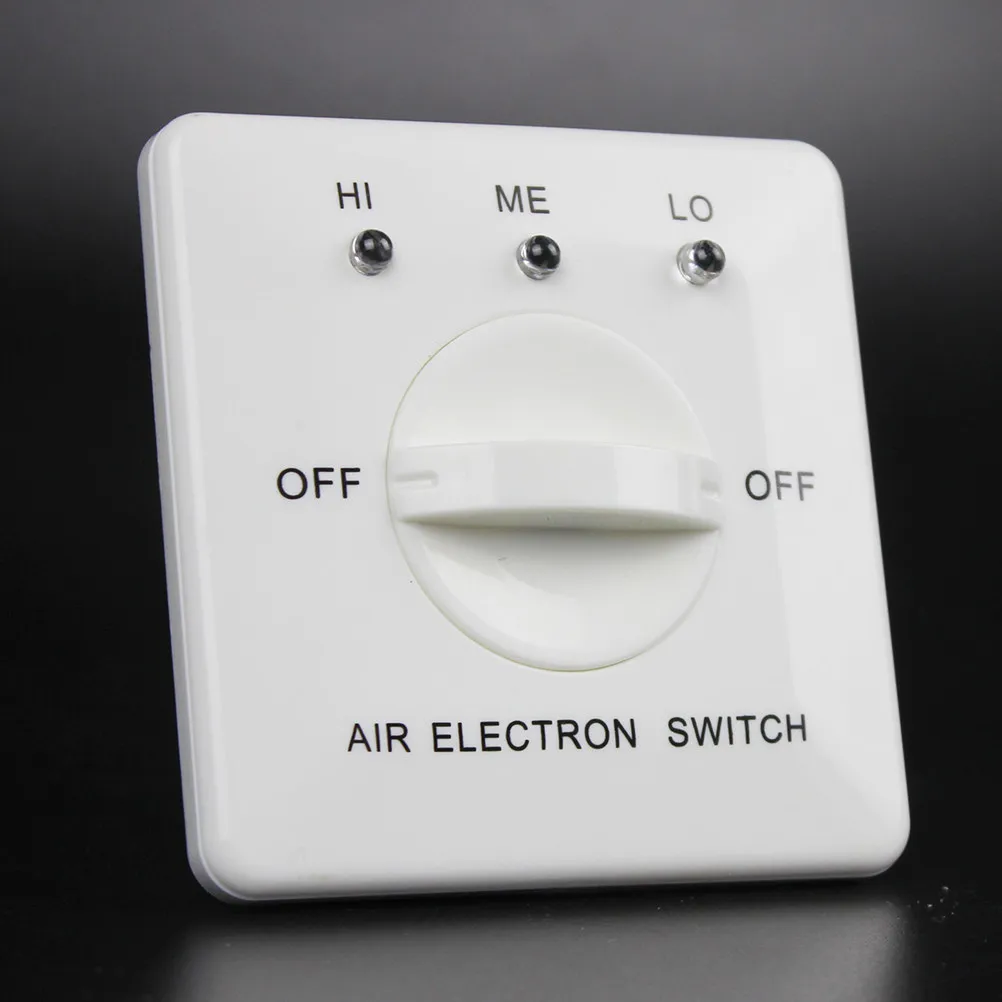 

Panel Fan Controller White Three-Speed Switch Central Air Conditioning Fan Coil Speed Regulator Impact-Proof Fire-Resistant
