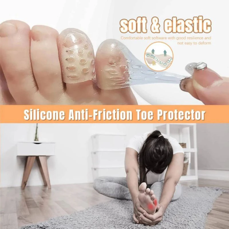 ﻿ 30/50 Pcs Toe Anti-wear Protective Cover Anti Scratch Toe Silicone Cover Anti-Friction Breathable Ultra-thin Ankle Protector