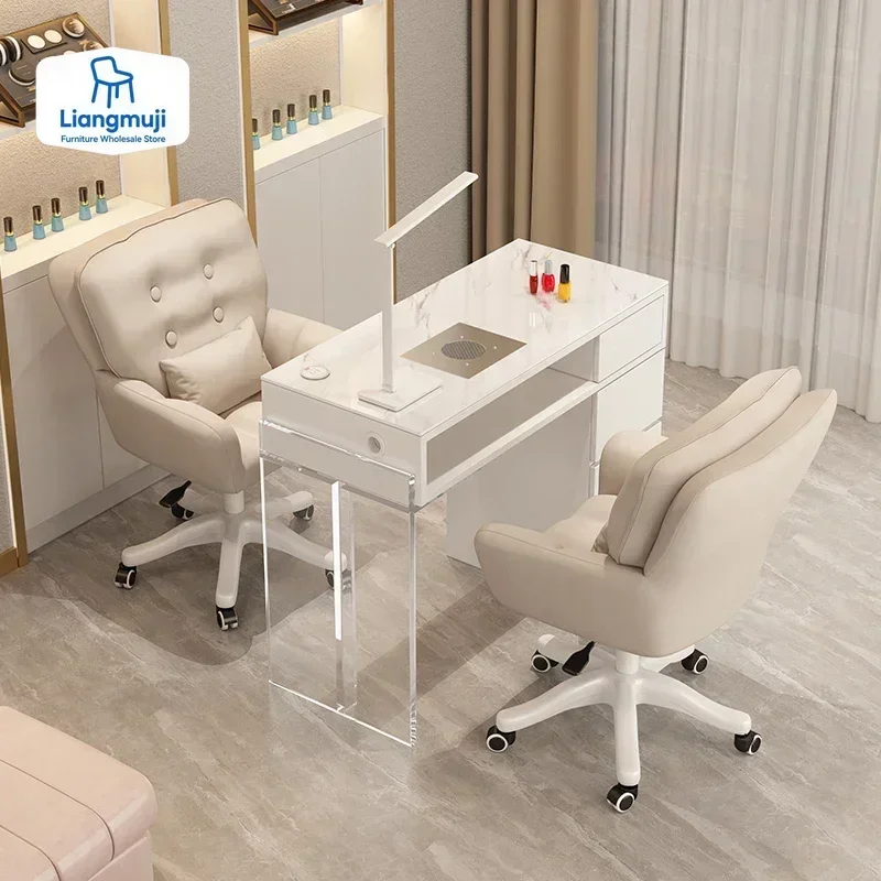 

Nail Supplies Equipment Acrylic Tables Professional Manicure Dust Collector Desk Nails Beauty Table Manicure Tafel Furniture