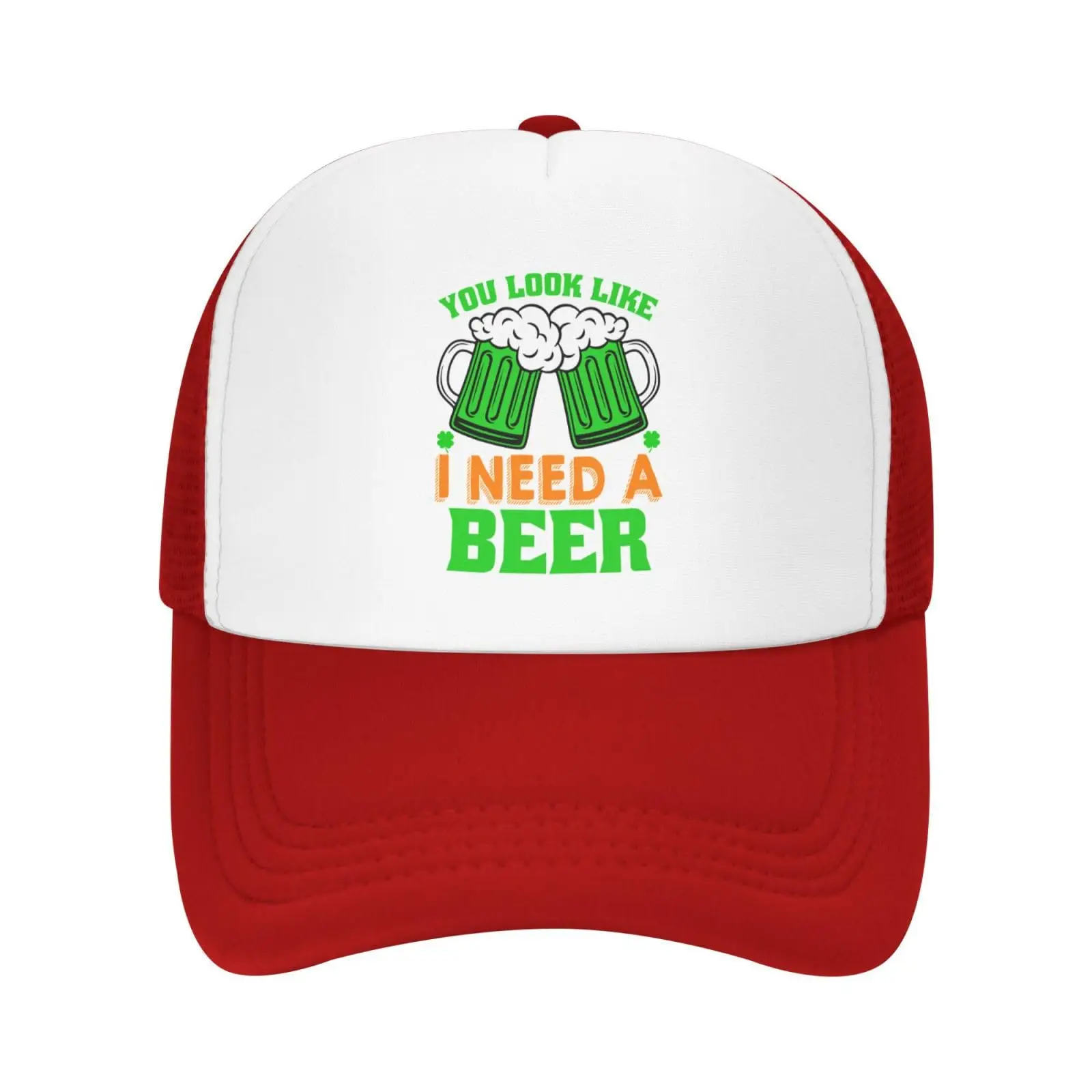 You Look Like I Need A Beer Mesh Hat Funny Drinking Baseball Cap ravel Essential Compact Foldable Caps