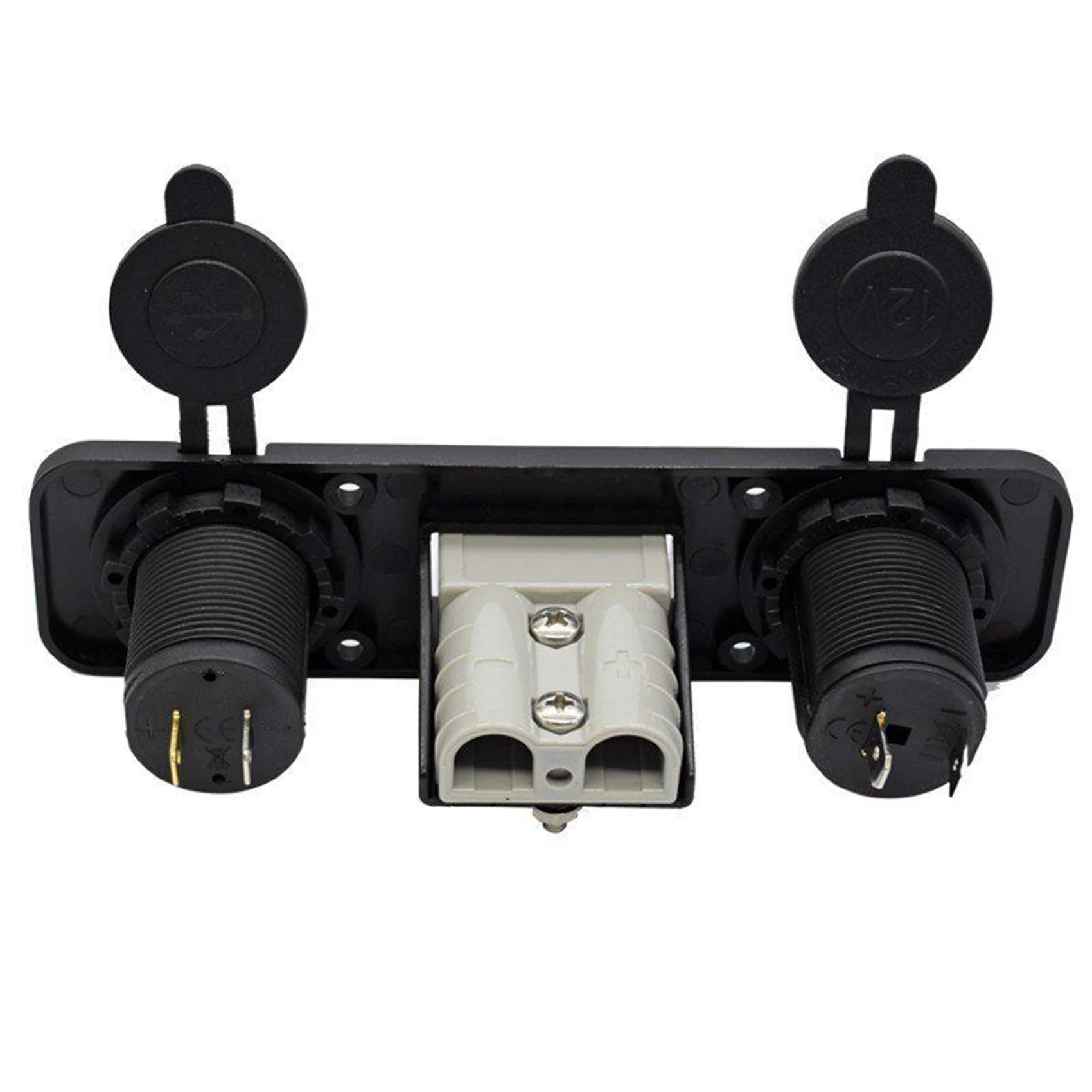 

AU63-2X Flush Mount 50 Amp Anderson Plug Mounting Bracket Panel Cover For Caravan Camper Boat Truck