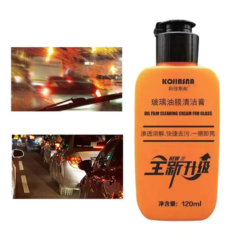 

Car Glass Cleaner Cleaning Paste Waterproof 120ml Degreasing Windshield Cleaner Glass Film Remover Form Protective Layer Car