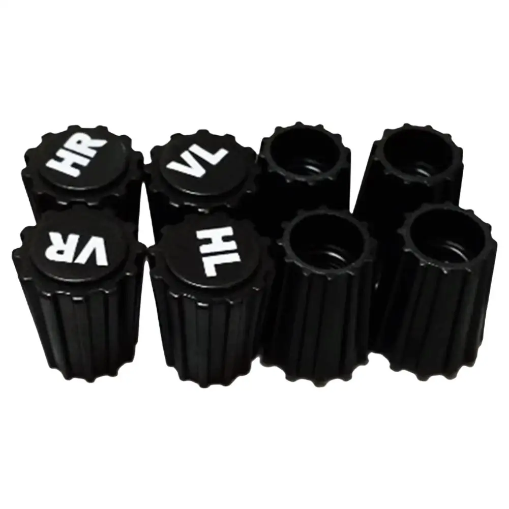 8pcs Valve Caps Tyre Tire Valve Stem Dust Caps Dustproof Wheel Air Valve Cover With VR VL HR HL Printing ABS plastic