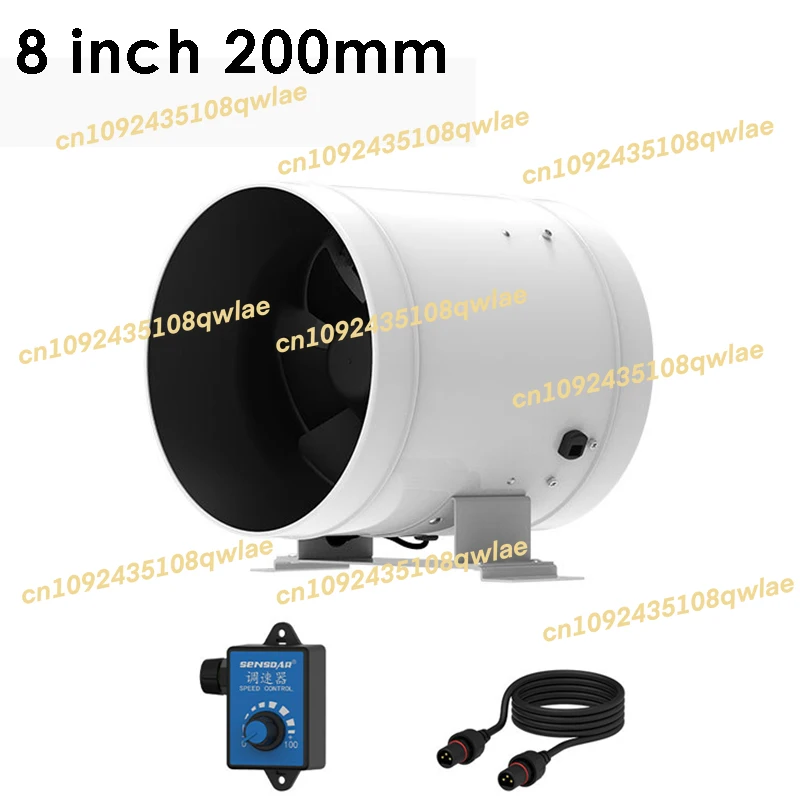 

8 Inch 6 Inch Aluminium Ventilation Fan White Blower Exhaust Fan Air Ventilator Pipe Extractor Attic Fan With Speed Control