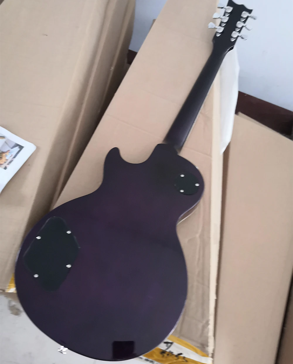 Purple 6 Strings Electric Guitar with Rosewood/Ebony Fretboard,Abalone Inlay and Binding