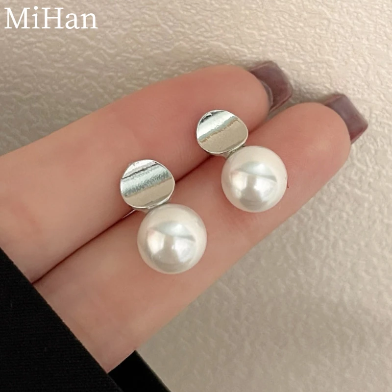 MiHan Modern Jewelry 925 Silver Needle Sweet Korean Temperament Simulated Pearl Earring For Women Wedding Gifts 2023 Trend New