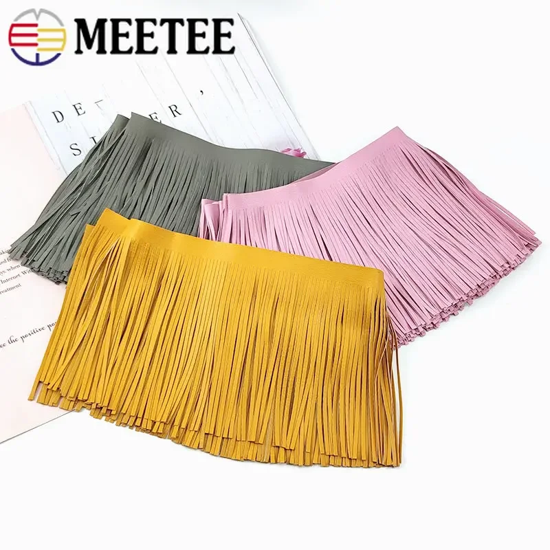 2Meters 10-30cm Leather Suede Tassel Lace Fringe Ribbon for Handbag Luggage Clothing Dresses Decoration DIY Sewing Accessories