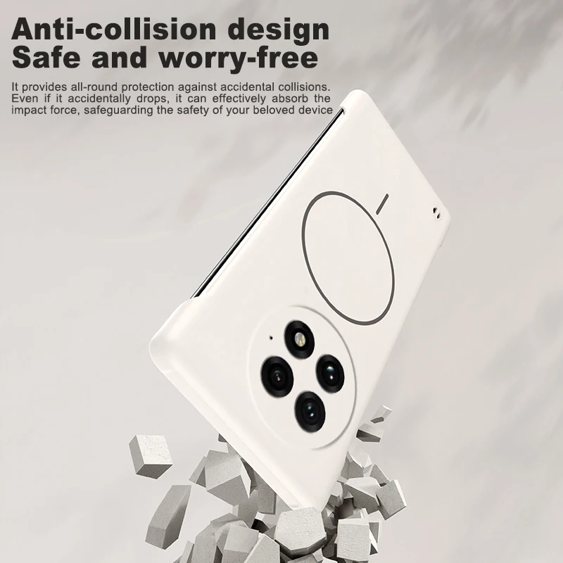 Luxe Ultra Dunne PC Matte Frameloze Case voor Magsafe Oneplus ACE5 Pro 13 T 13 13R 13 S 12R Magnetische Schokbestendige Beschermhoes