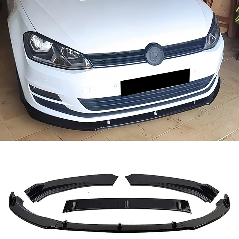 Per Vw Golf 7 Golf Mk7 Mk7.5 2012-2019 paraurti anteriore per auto Spoiler Splitter Gloss Black Protector Cover Body Kit Spoiler Guard