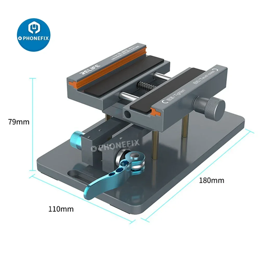 Universal 360 Degree Rotating Fixture Clamp Holder Anti-slip for Iphone Samsung Huawei Smartphone Remove the Back Cover Glass