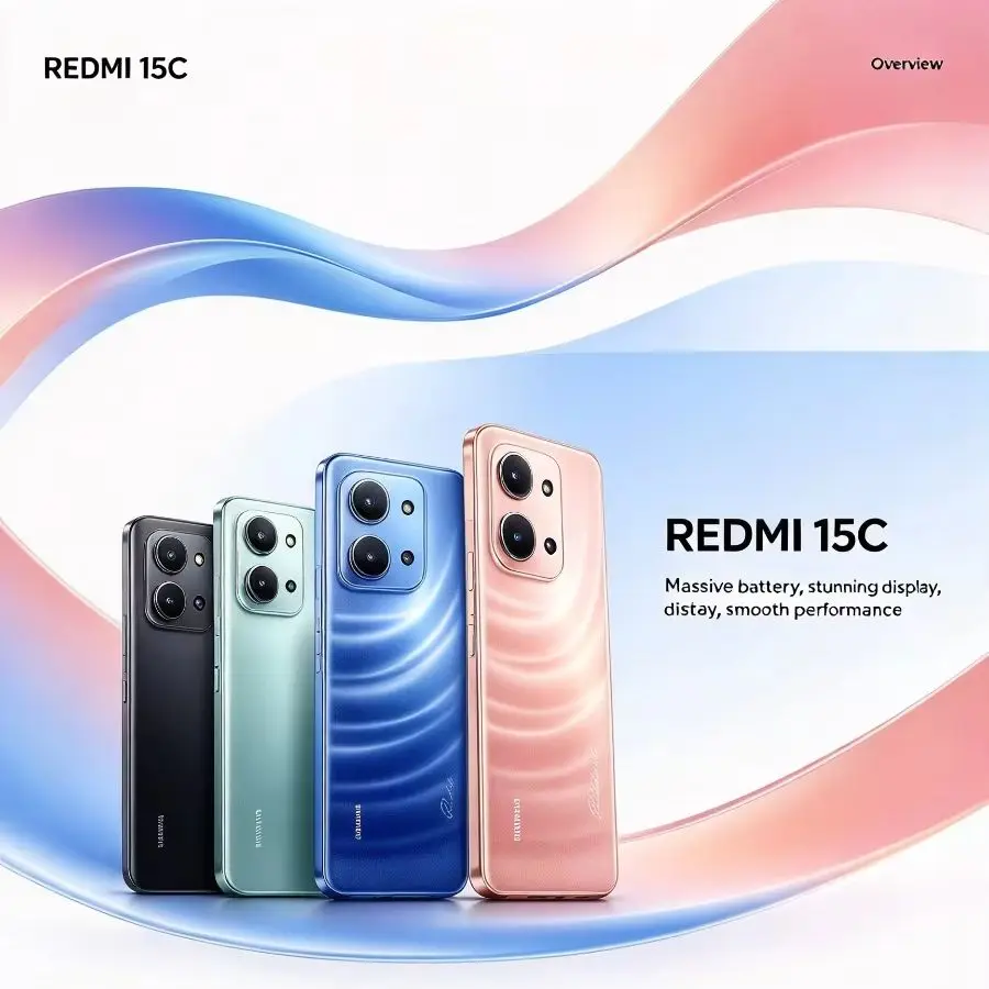 2026 New Redmi 15C 6.9-inch Large Display 6000mAh Battery 50MP AI Dual Camera IP64 Dustproof Waterproof Smartphone