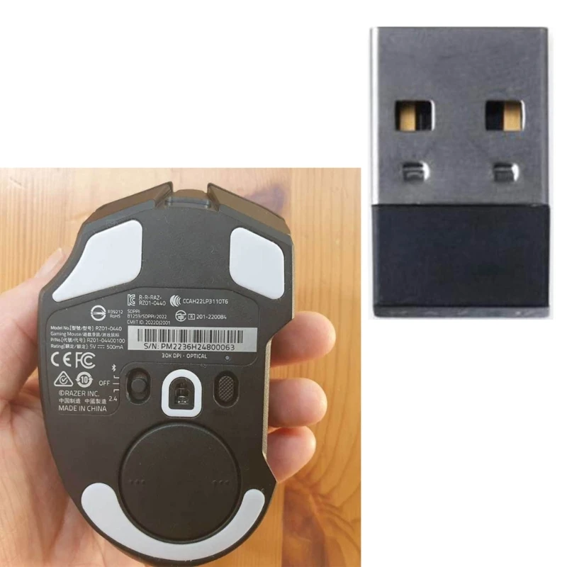 

New USB Receiver Wireless Dongle Receiver USB Adapter for Razer Naga V2 Wireless Gaming Mouse Dropship
