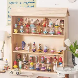 Display Case for Collectibles House Shaped Shelf Display Stand Protection for Souvenirs Statue Toys Mini Figures Collectibles
