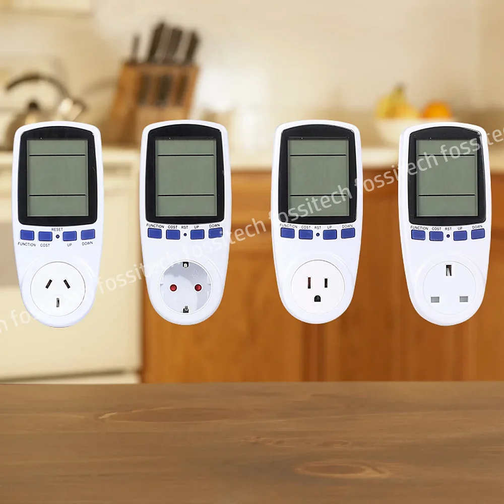 Inteligente Tomada De Faturamento De Energia, LCD Digital Power Metering Socket, Medição De Eletricidade Plug, UE REINO UNIDO AU EUA, AC110V-250V