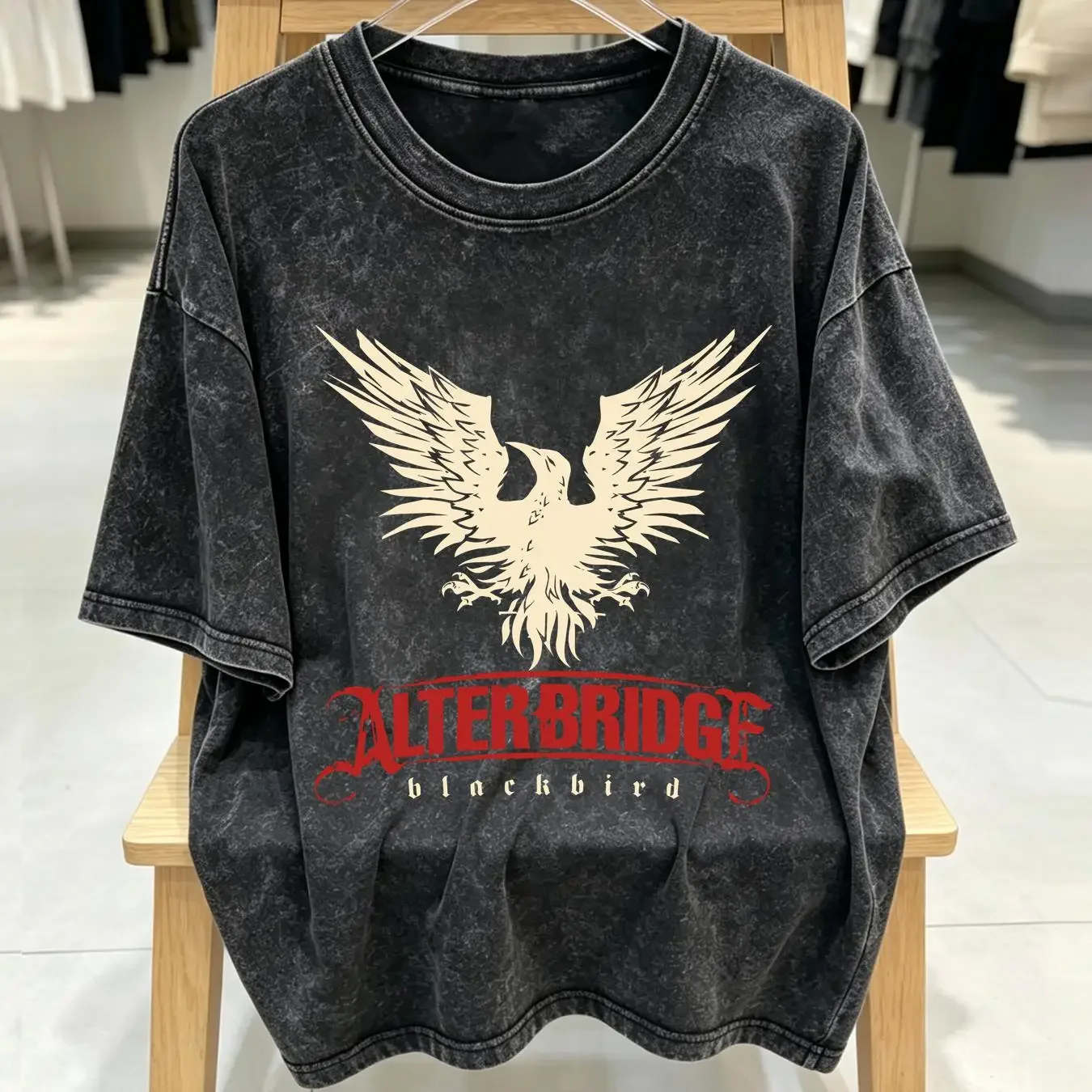 washed T Shirt Alter Bridge Blackbird  Cotton Black Men Size S to 5XL HC151 vintage Washed Stylish graphic fashion Stretched