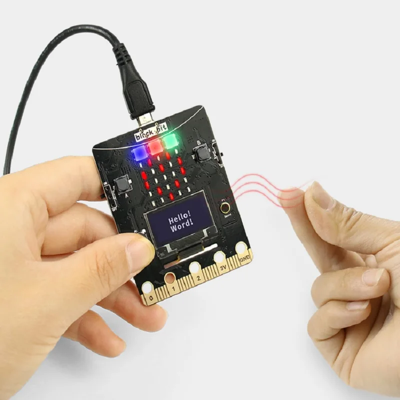 Block:Bit Programmable Development Board Designed for Program Education Upgraded from Micro:bit, with OLED Screen