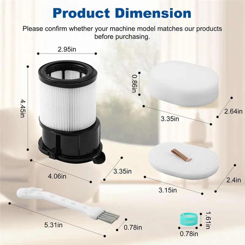 TAIGH-Odor Neutralizer Cartridge Forshark Powerdetect عصا لاسلكية فراغ تصفية استبدال Forshark IP3251 يده فراغ #1