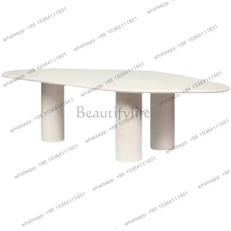 LS Nordic solid wood cloud dining table simple atmosphere negotiation coffee large office conference workbench