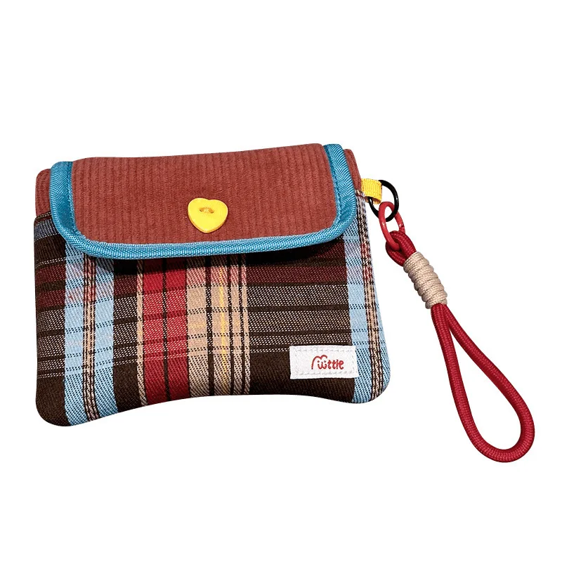 Fresh Checkered Candy Color Series Mini Portable Wallet