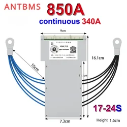 Ant BMS Balance Bluetooth Smart Li-Ion LiFePo4 LTO 18650 Battery Ebike Protection Board APP 17S 18S 19S 20S 21S 22S 23S 24S 200A