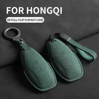 3D FUR Car Key Case Protection For Hongqi HS5 H5 H9 HS7 H7 L5 HS3 L9 2023 2024 2025 Classic Protection Car Key Case Cover Shell