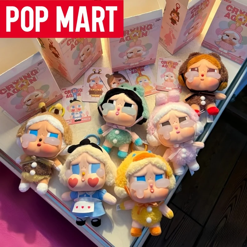 

Genuine POP MART Crybaby Crying Again Series Blind Box Vinyl Face Doll Toy Crybaby Animal Pendant Doll Bag Decor Keychain Gifts