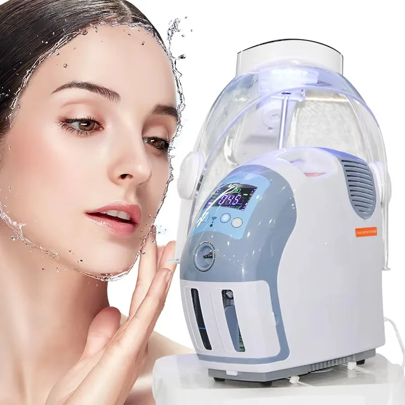 Face Peel Oxygen Mask Machine Hydrogen H2O2 Bubble Hyperbaric Therapy Acne Skincare Beauty Device Treatment