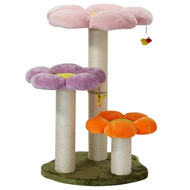 

luxury flower litter cat tree integrated