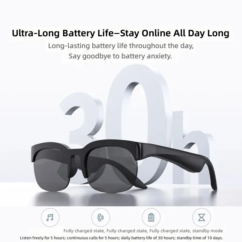 Smart AI Translation Bluetooth Glasses Wireless Audio Sunglasses for Men Women Sports Driving Call Headset 2026 New Trend