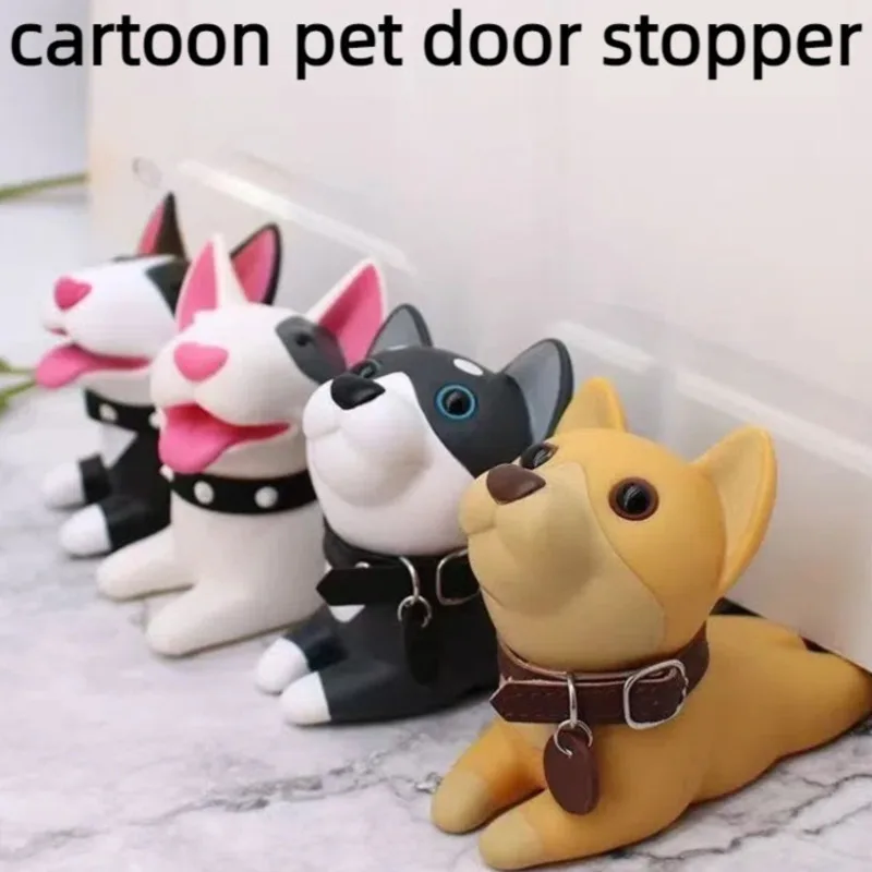 Cartoon Shiba Inu Door Stopper Cute Pet Cat Portable Door Stopper Collision Avoidance Creative Resin Dog Figure For Kid Gifts