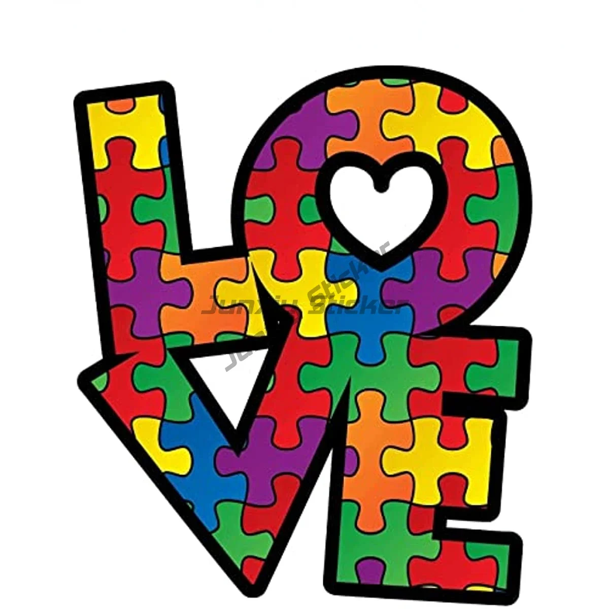 Autism Awareness Care Autism Color Jigsaw Creative Sticker for Decorate Car Bicycle Helmet Window Wall Decal Accessorie view 6