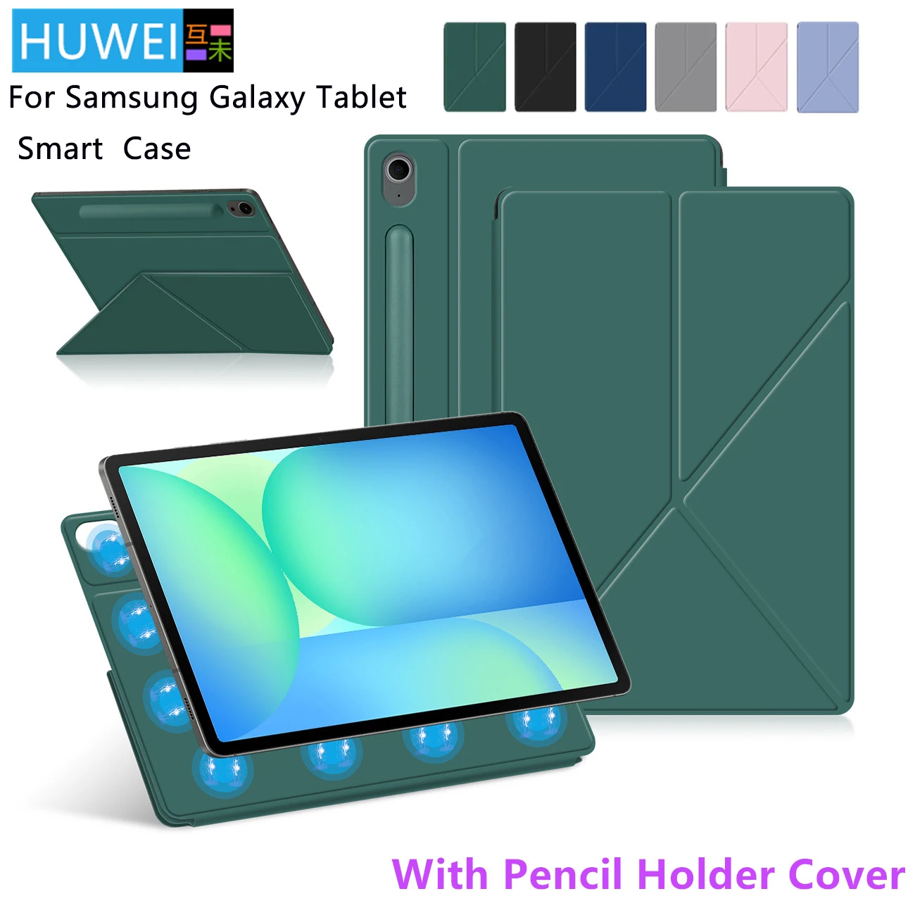 

Магнитный чехол для Samsung Galaxy Tab S10 FE 10,9 дюймов SM-X520 X526B Smart Cover для Tab S10 FE + S7 S8 S9 S10 FE Plus Ultra Funda