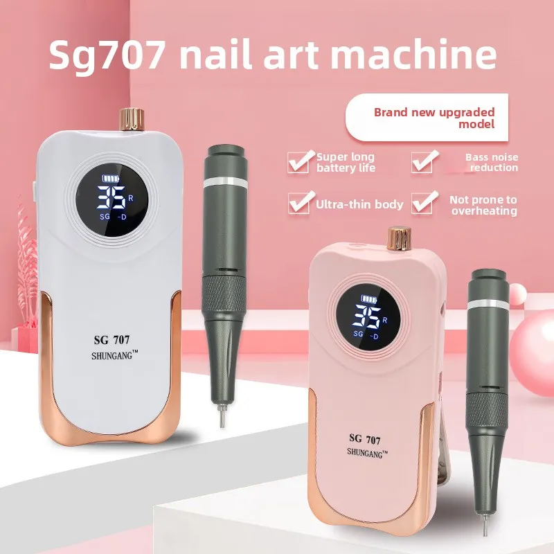 

35000 об/мин сверлильный станок для ногтей с поддержкой Nail Master для маникюра портативная дрель для ногтей фрезерный станок SG707