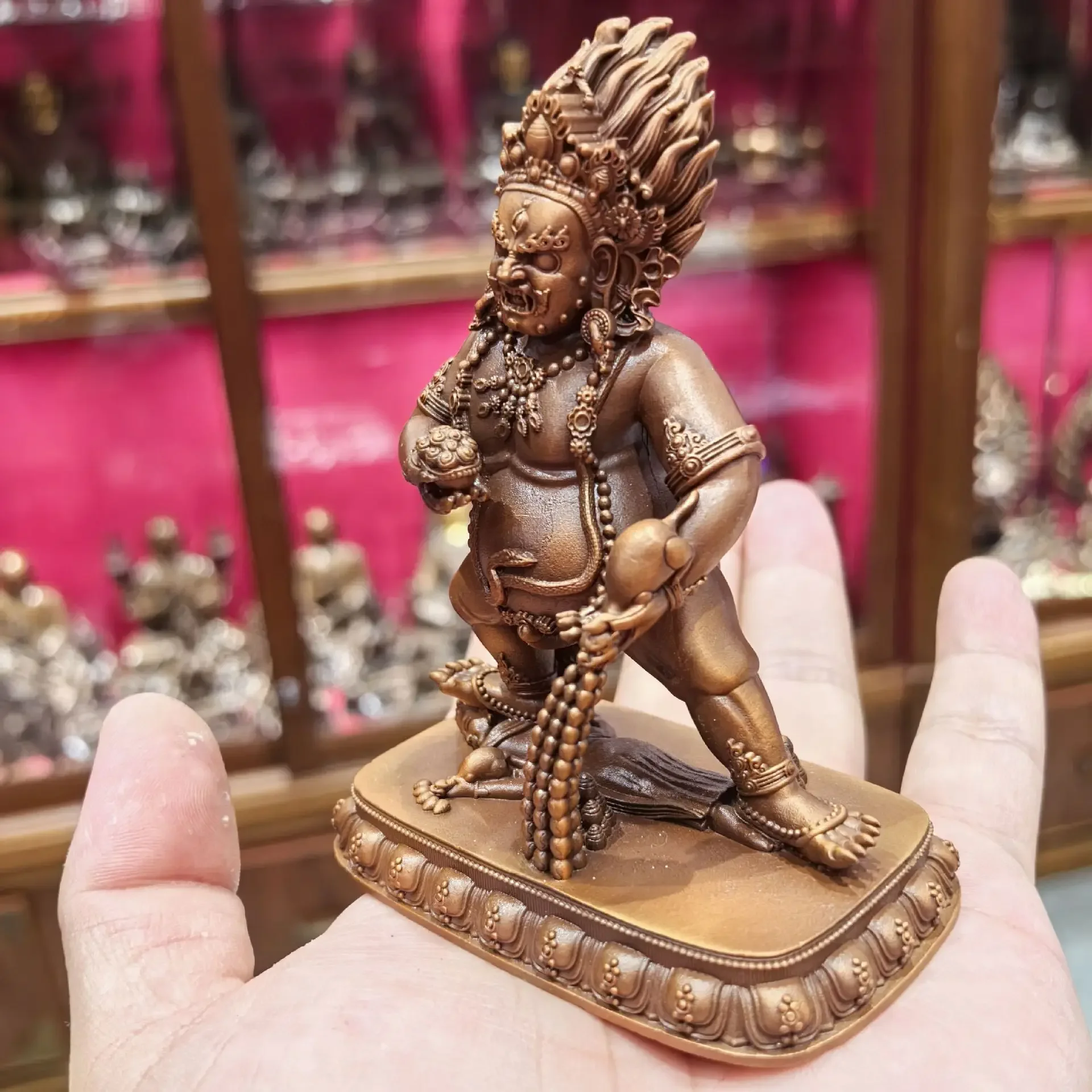 

V8 Black God of Wealth Five-color Yellow God of Wealth Zanla Sebo Copper Portable Buddha Hall Ornament