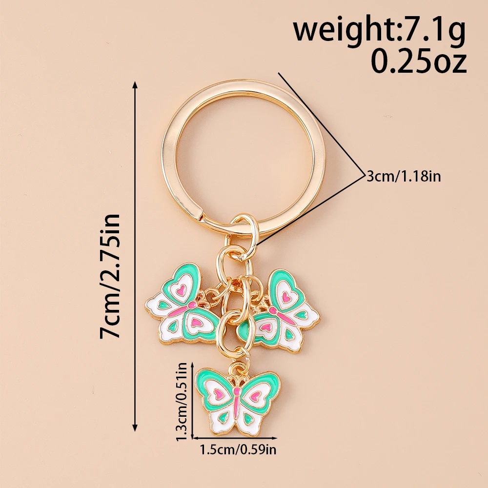 Aihua Ins 6 Farben Niedliche Schmetterling-Schlüsselanhänger Sommer Süße Mädchen Schlüsselkette Handtaschenanhänger Modeschmuck Geschenke Schmuckstücke – Detail 8