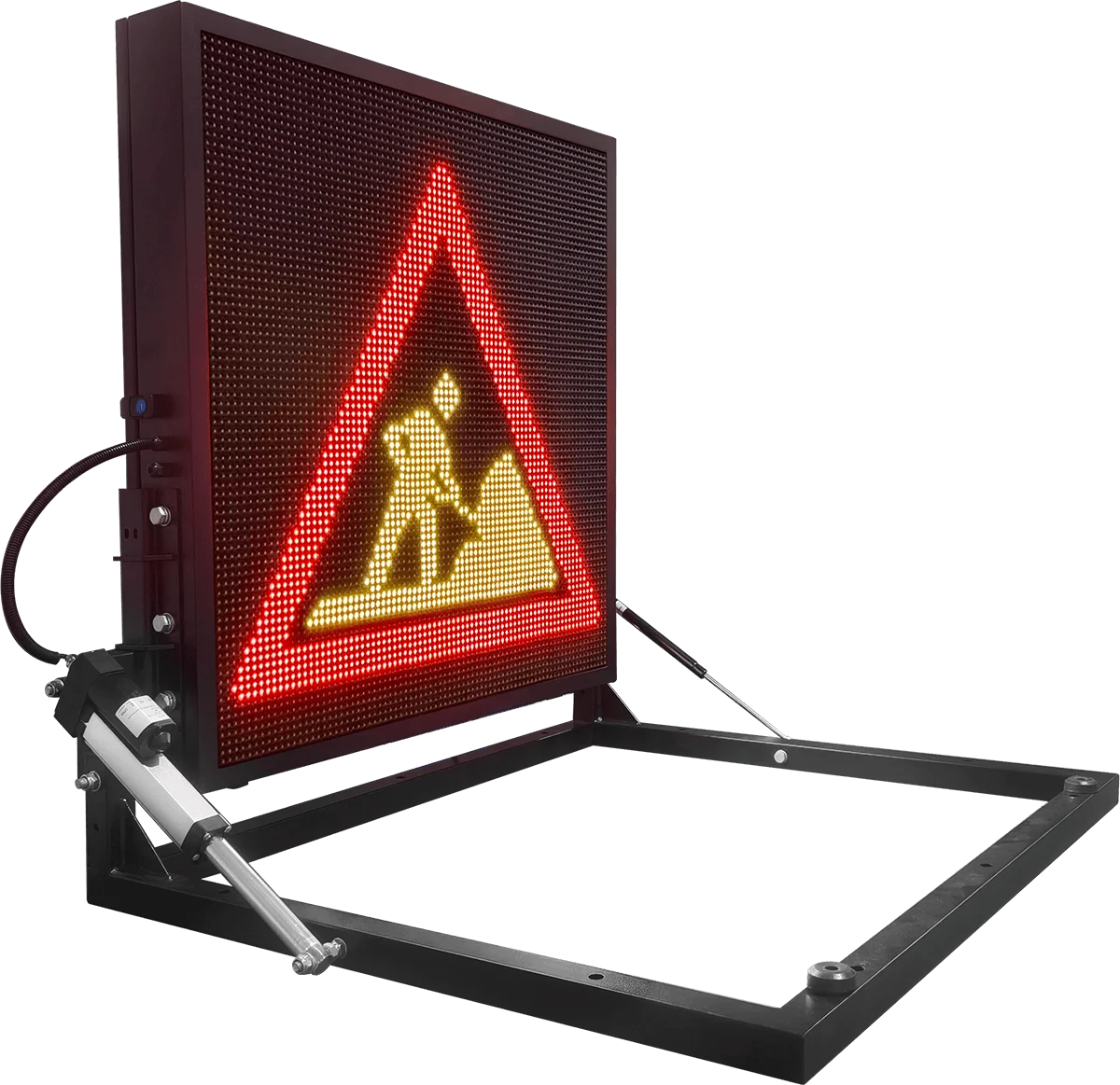 Vehicle-mounted Folding and Lifting Display for  Engineering Vehicles IP65 Outdoor Use with Wifi or Computer to Change Texts