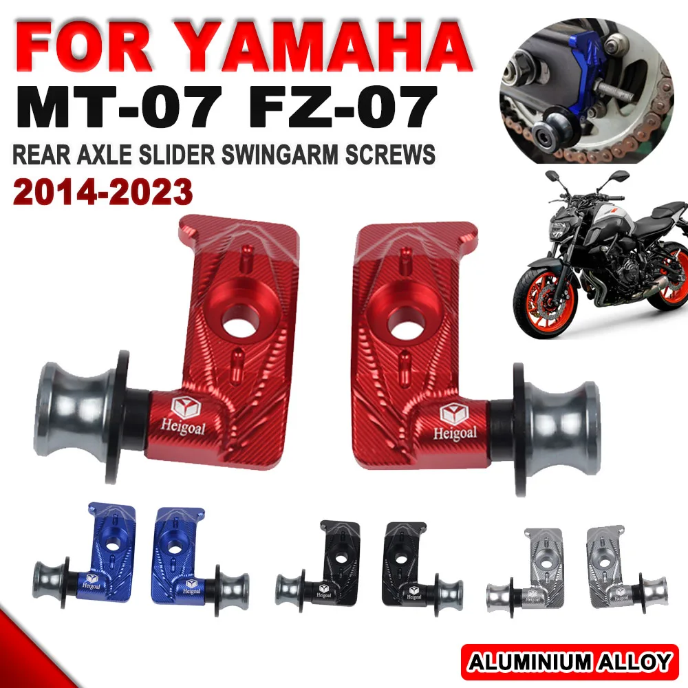 MT07 2022 Motorcycle Rear Wheel Axle Chain Adjuster Slider Swingarm Spool Mount For Yamaha MT-07 FZ07 FZ-07 FZ MT 07 2014 - 2023