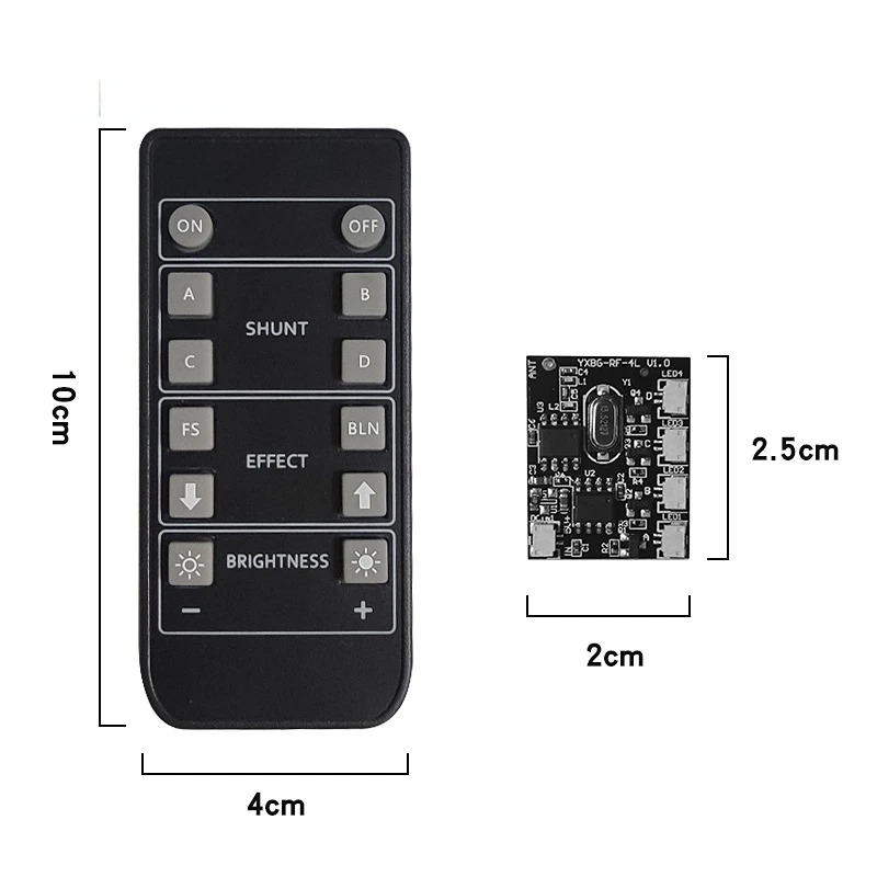 Accesorios de luz LED módulo de derivación + Control remoto puede controlar de forma inalámbrica el montaje de luz para aplicable a bloques de